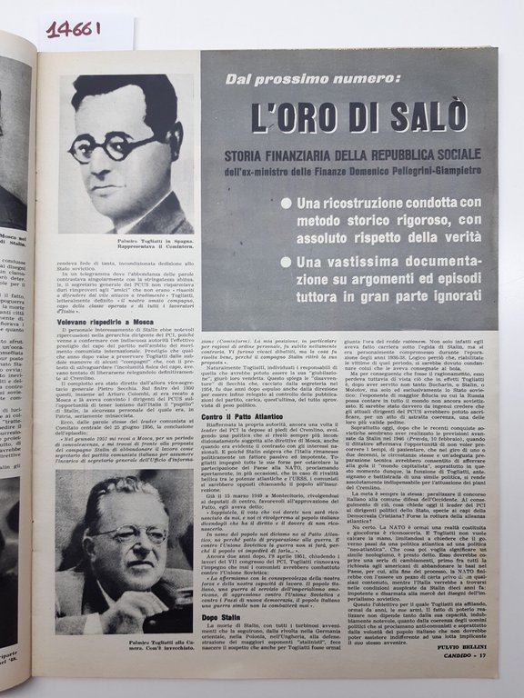 Settimanale di attualità politica Candido numero 8 1958