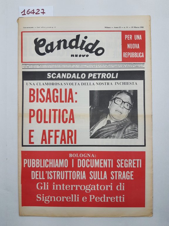 Settimanale Nuovo Candido per una nuova Repubblica numero 11-19 marzo …