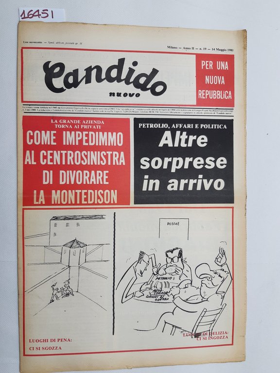 Settimanale Nuovo Candido per una nuova Repubblica numero 19 14 …