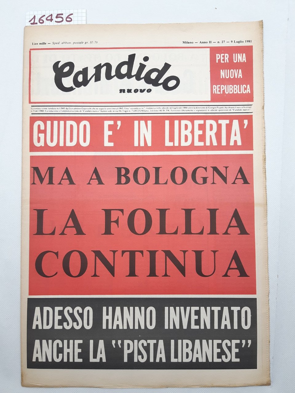 Settimanale Nuovo Candido per una nuova repubblica numero 27 9 …