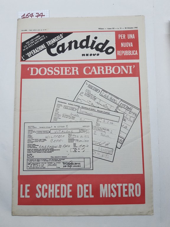 Settimanale Nuovo Candido per una nuova Repubblica numero 31 28 …
