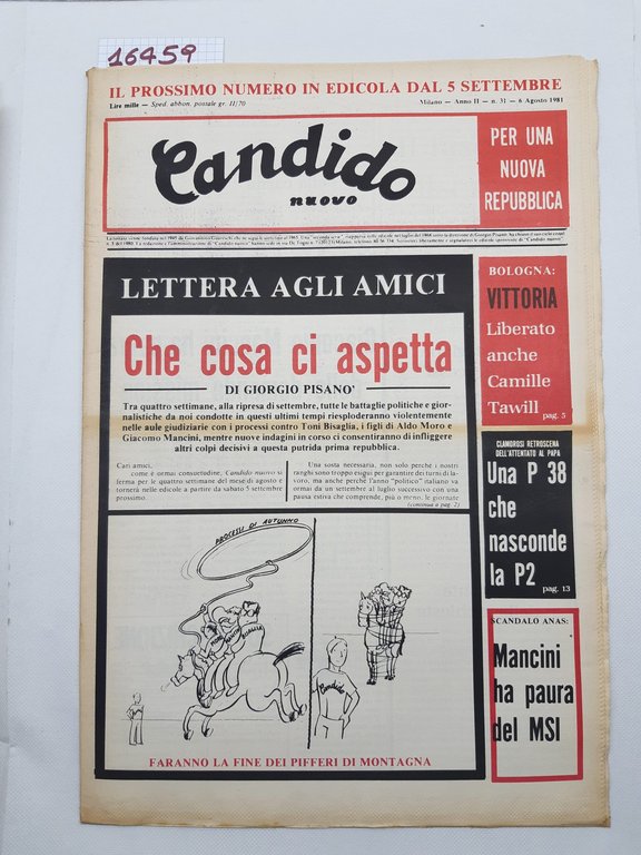 Settimanale Nuovo Candido per una nuova Repubblica numero 31 6 …