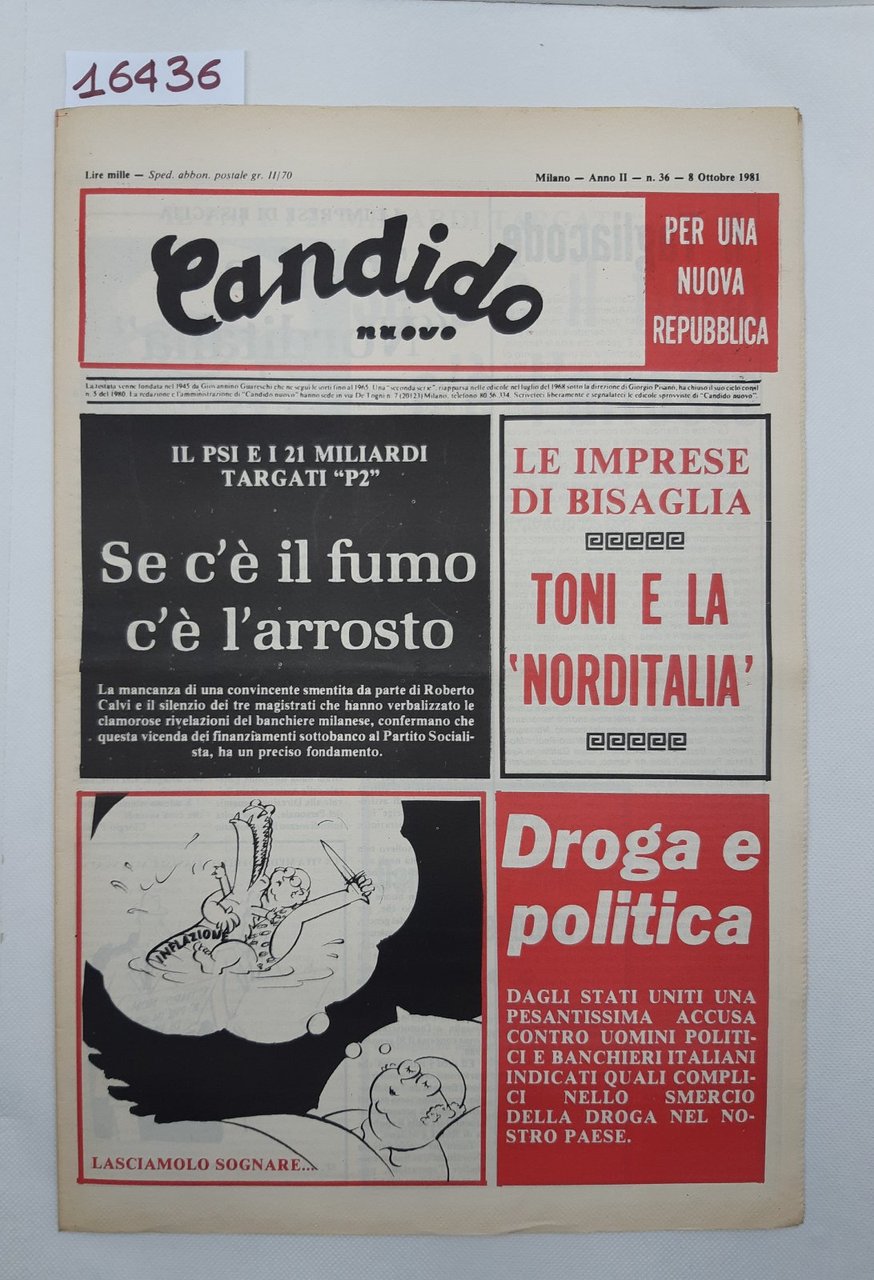 Settimanale Nuovo Candido per una nuova Repubblica numero 36 8 …
