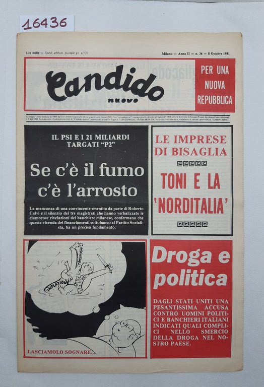 Settimanale Nuovo Candido per una nuova Repubblica numero 36 8 …