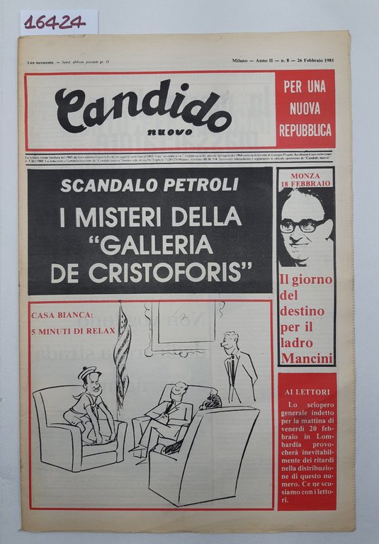 Settimanale Nuovo Candido per una nuova Repubblica numero 8-26 febbraio …