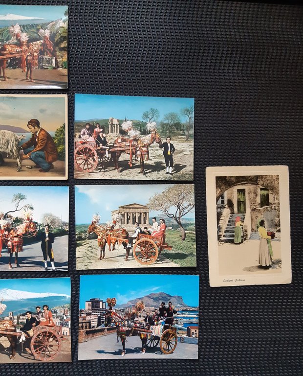 Sicilia Lotto 20 cartoline vg e nvg carro siciliano costumi