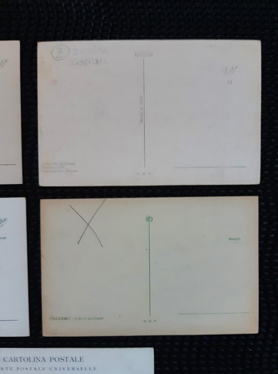 Sicilia Lotto 5 cartoline nvg carro siciliano costumi