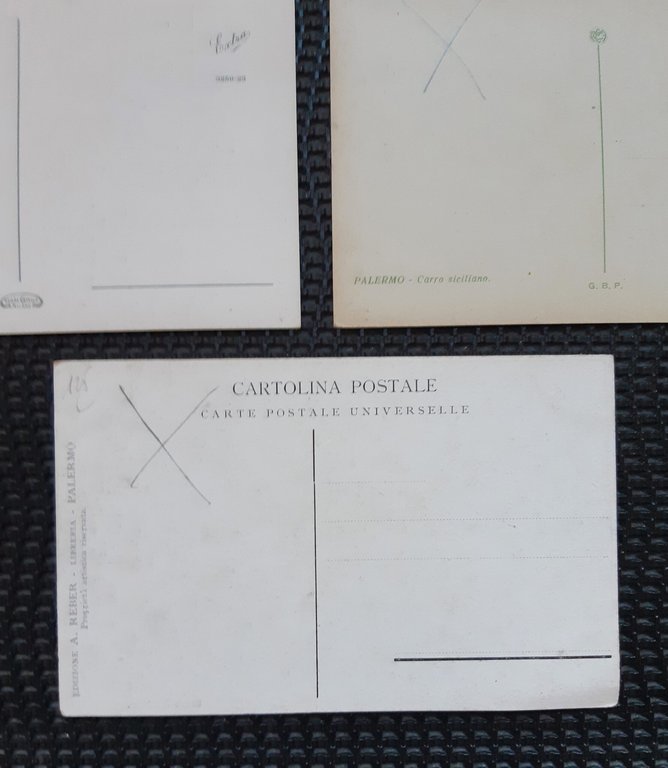 Sicilia Lotto 5 cartoline nvg carro siciliano costumi