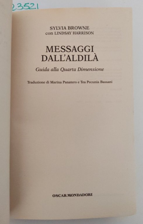 Silvia Browne Messaggi dall'aldilà guida la quarta dimensione Oscar Mondadori … | Immagine Gallery 3