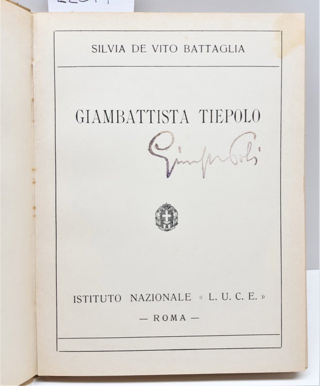 Silvia De Vito Battaglia Giambattista Tiepolo Istituto Nazionale Luce 1932 | Immagine Gallery 4