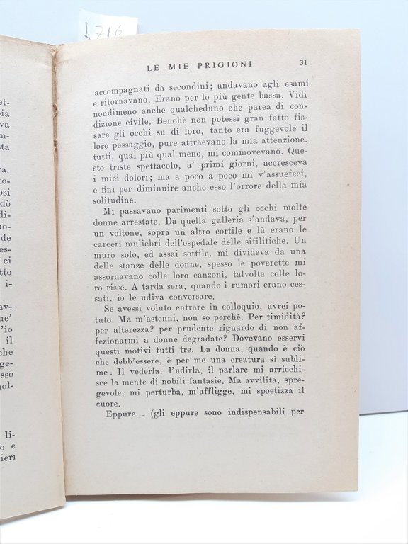 Silvio Pellico Le mie prigioni con 12 capitoli aggiunti Societ‡ …