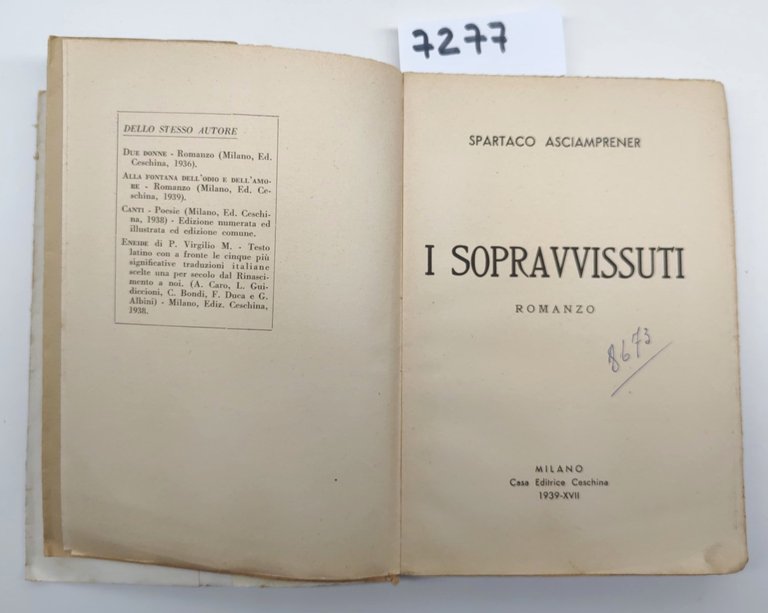 Spartaco Asciamprener I sopravvissuti Ceschina 1939