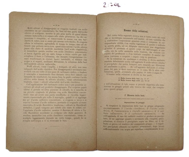 Staedeler e Kolbe Guida all'analisi chimica qualitativa dei corpi inorganici …