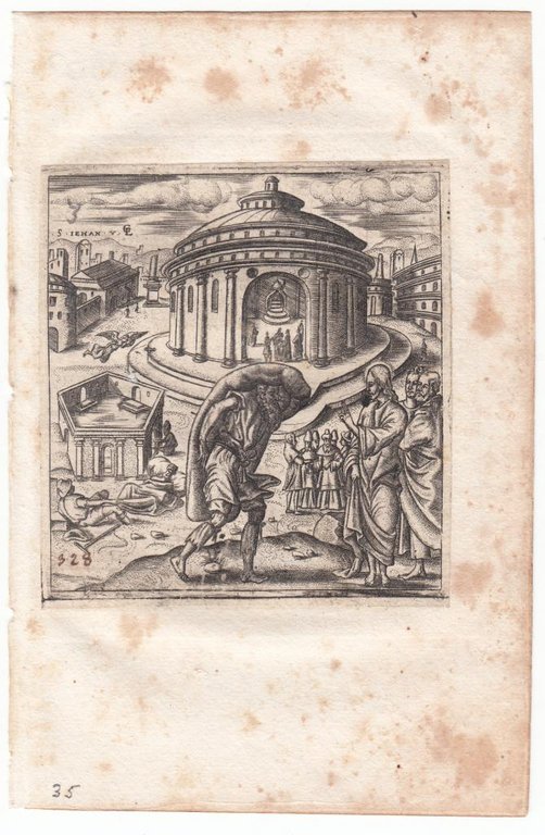 Stampa antica Old print Bulino L. Gaultier Giovanni V Gesù … | Immagine Gallery 2