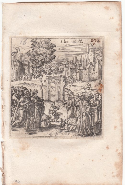 Stampa antica Old print Bulino L. Gaultier Luca XVII Gesù … | Immagine Gallery 2