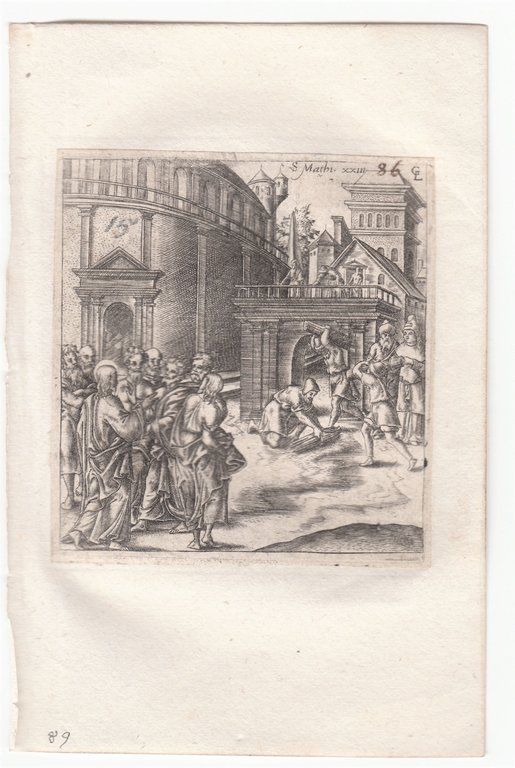 Stampa antica Old print Bulino L. Gaultier Matteo XXIII Gesù … | Immagine Gallery 2