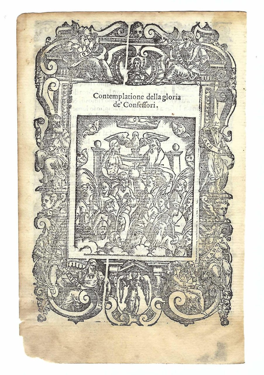 Stampa Contemplazione della gloria dei confessori A. Da Castello 1575