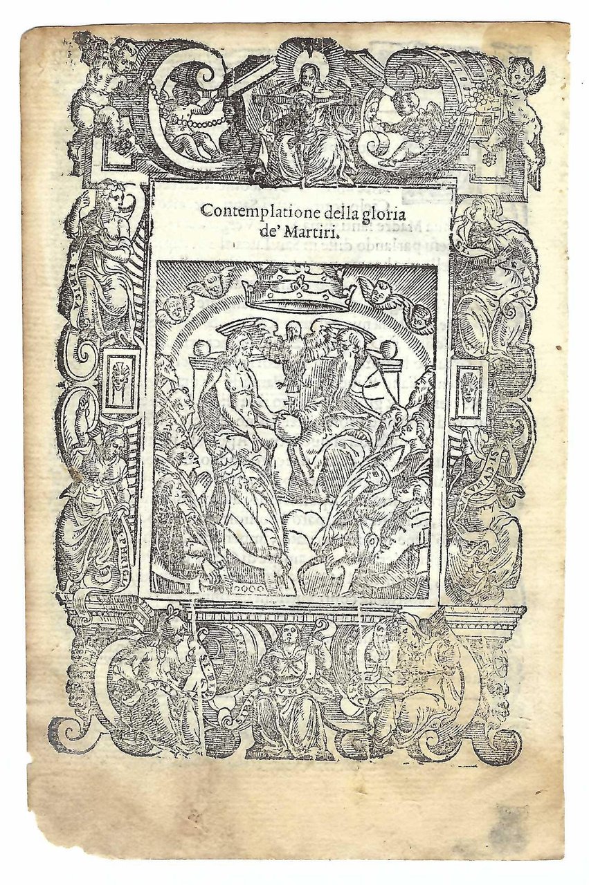 Stampa Contemplazione della gloria dei martiri A. DA Castello 1575