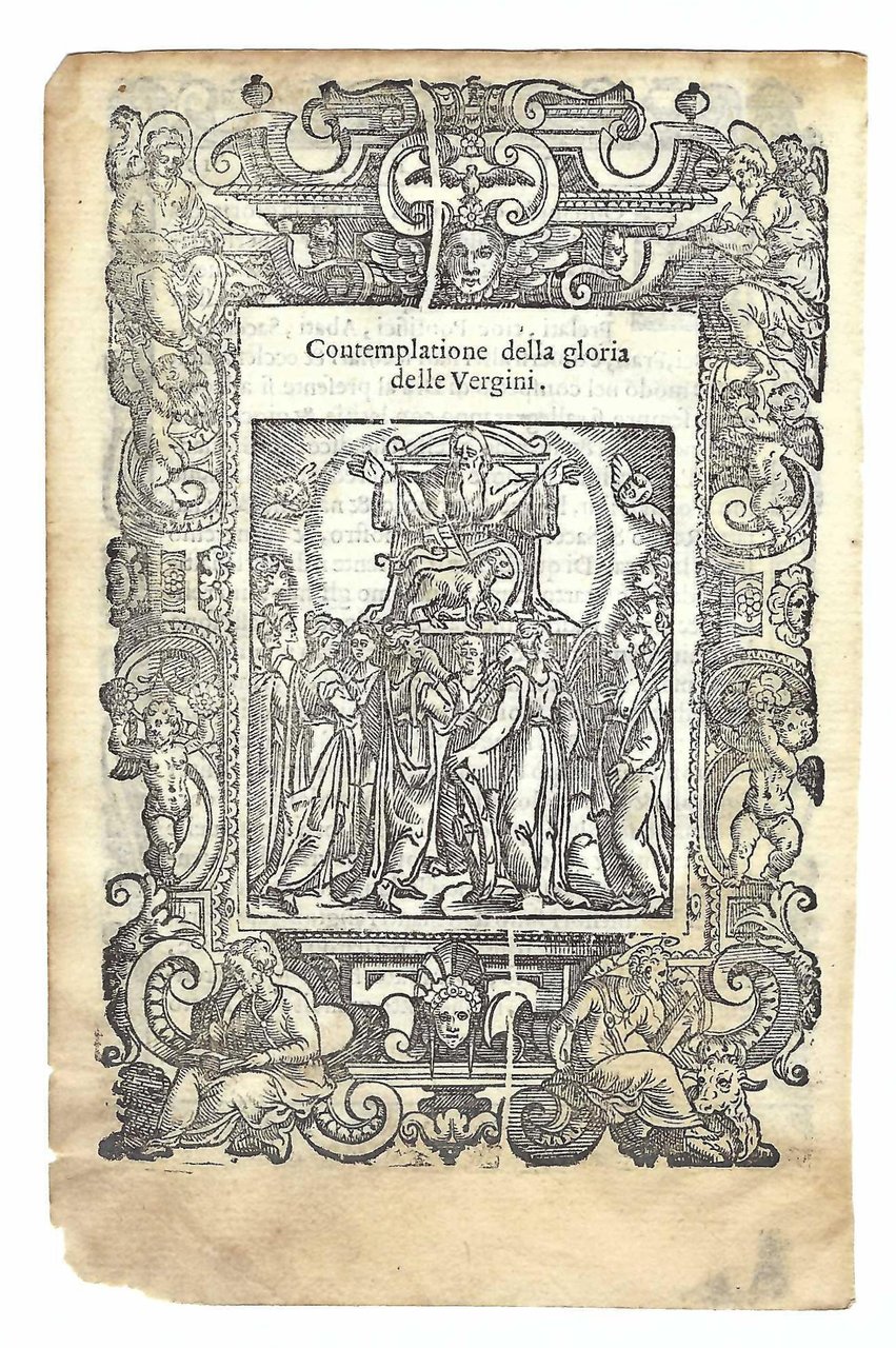 Stampa Contemplazione della gloria delle Vergini A. Da Castello 1575