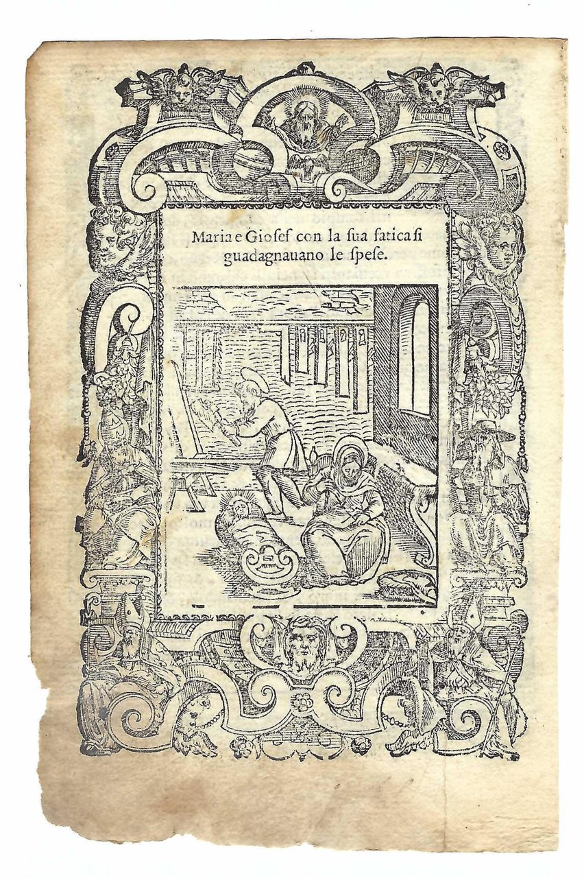 Stampa old print Gesù Maria e Giuseppe in Egitto A. …