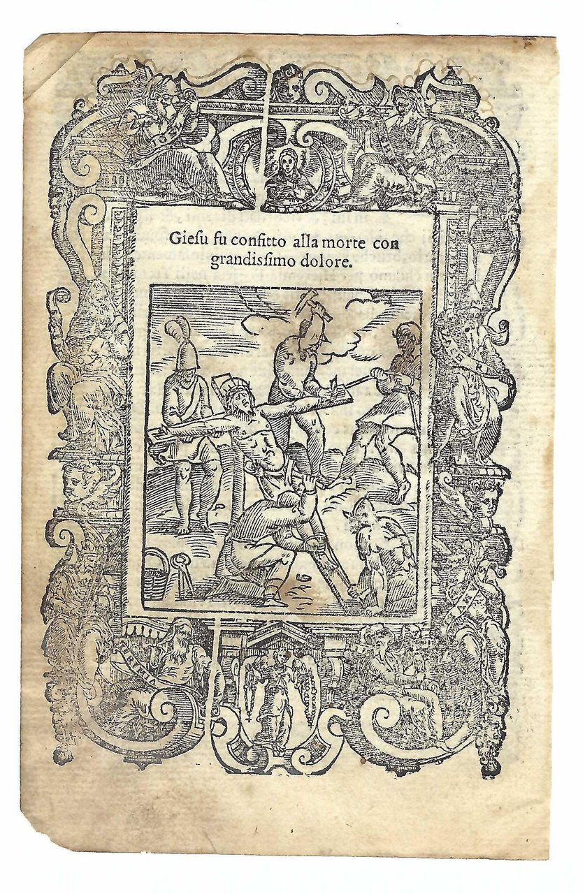 Stampa old print Gesù viene crocifisso sulla croce A Da …