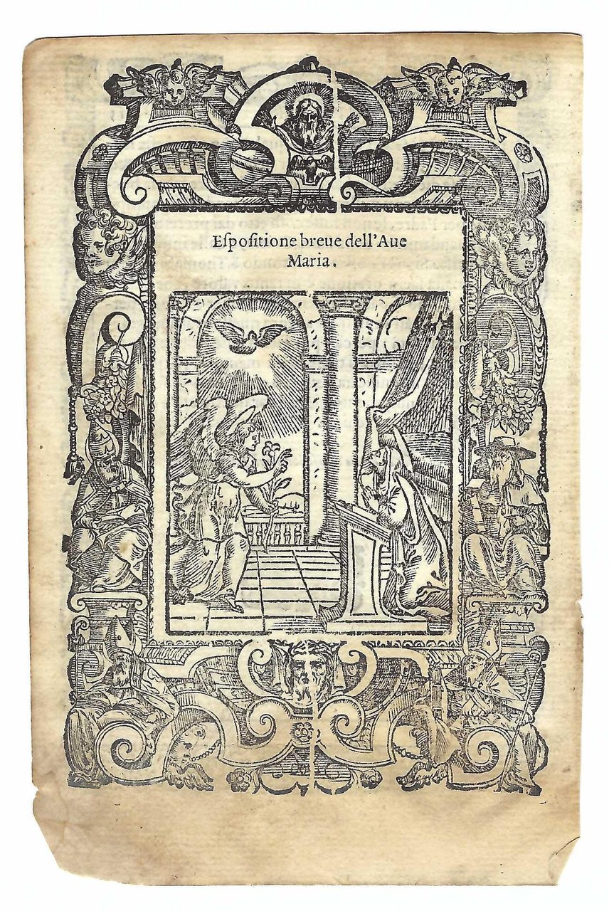 Stampa old print L'annunciazione dell'angelo a Maria Vergine A. Da …