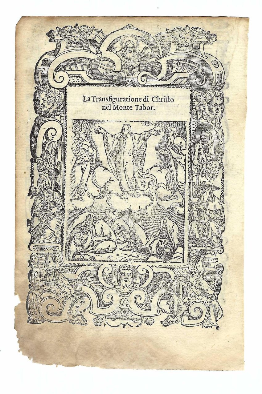 Stampa old print La trasfigurazione di Gesù sul monte Tabor …