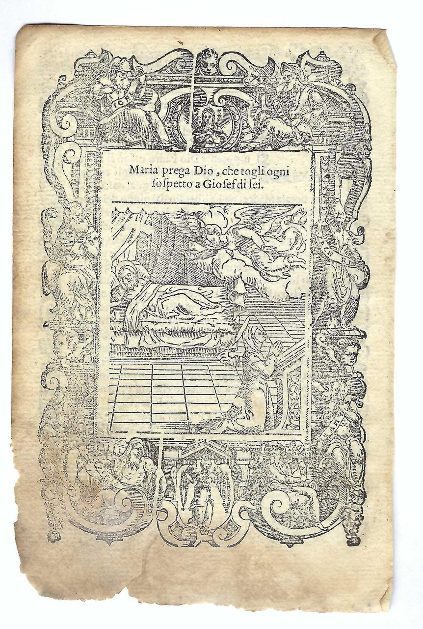 Stampa old print Maria prega Dio che tolga ogni sospetto …