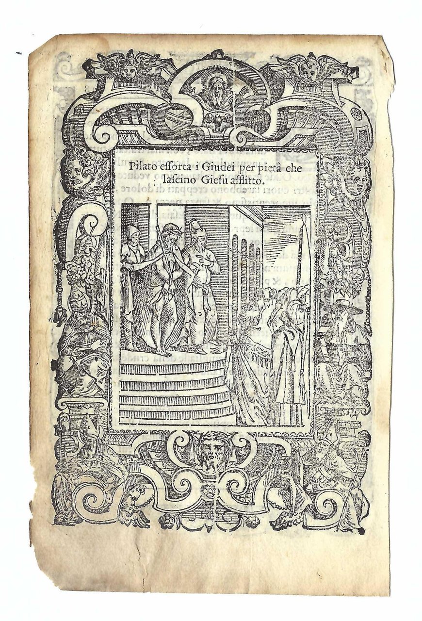 Stampa old print Pilato esorta i giudei per pietà a …