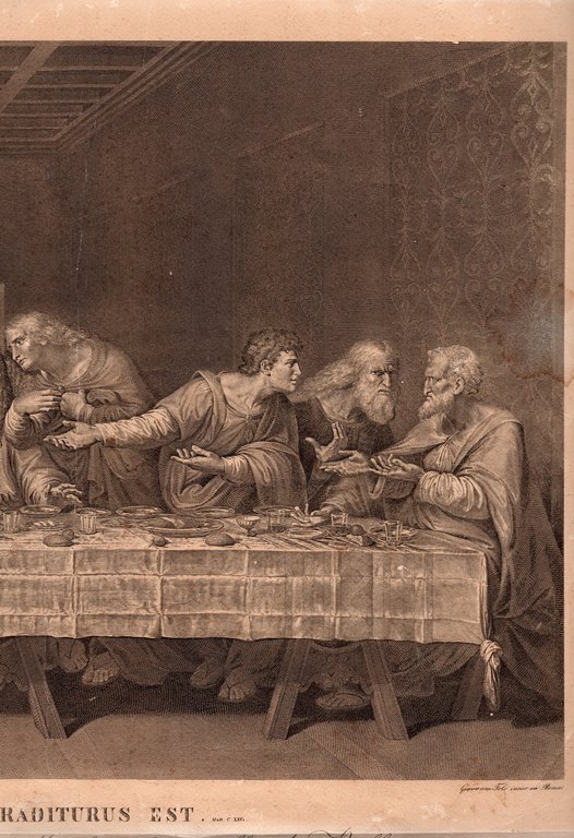 Stampa old print Ultima cena Leonardo da Vinci Giovanni Folo …