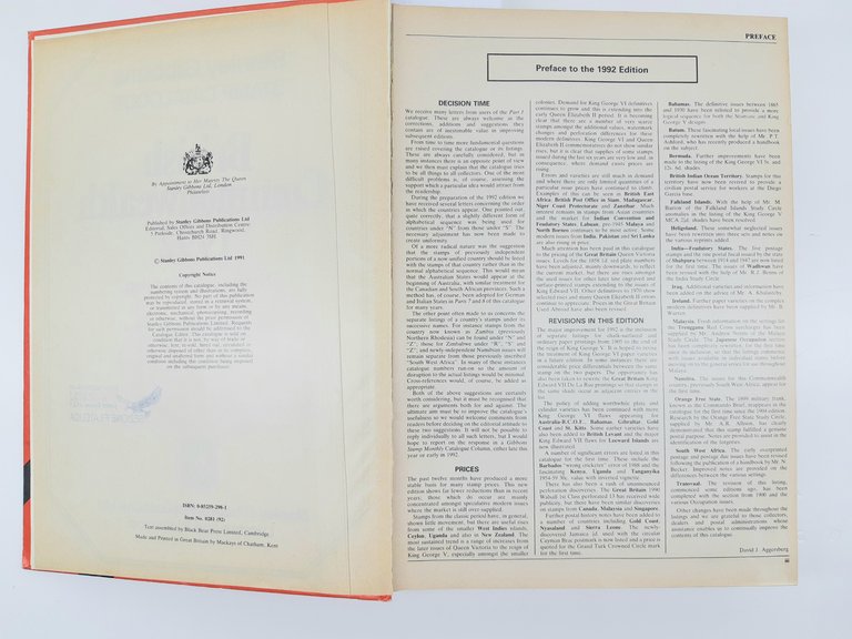 Stanley Gibbons Stamp catalogue part 1 British Commonwealth 1991