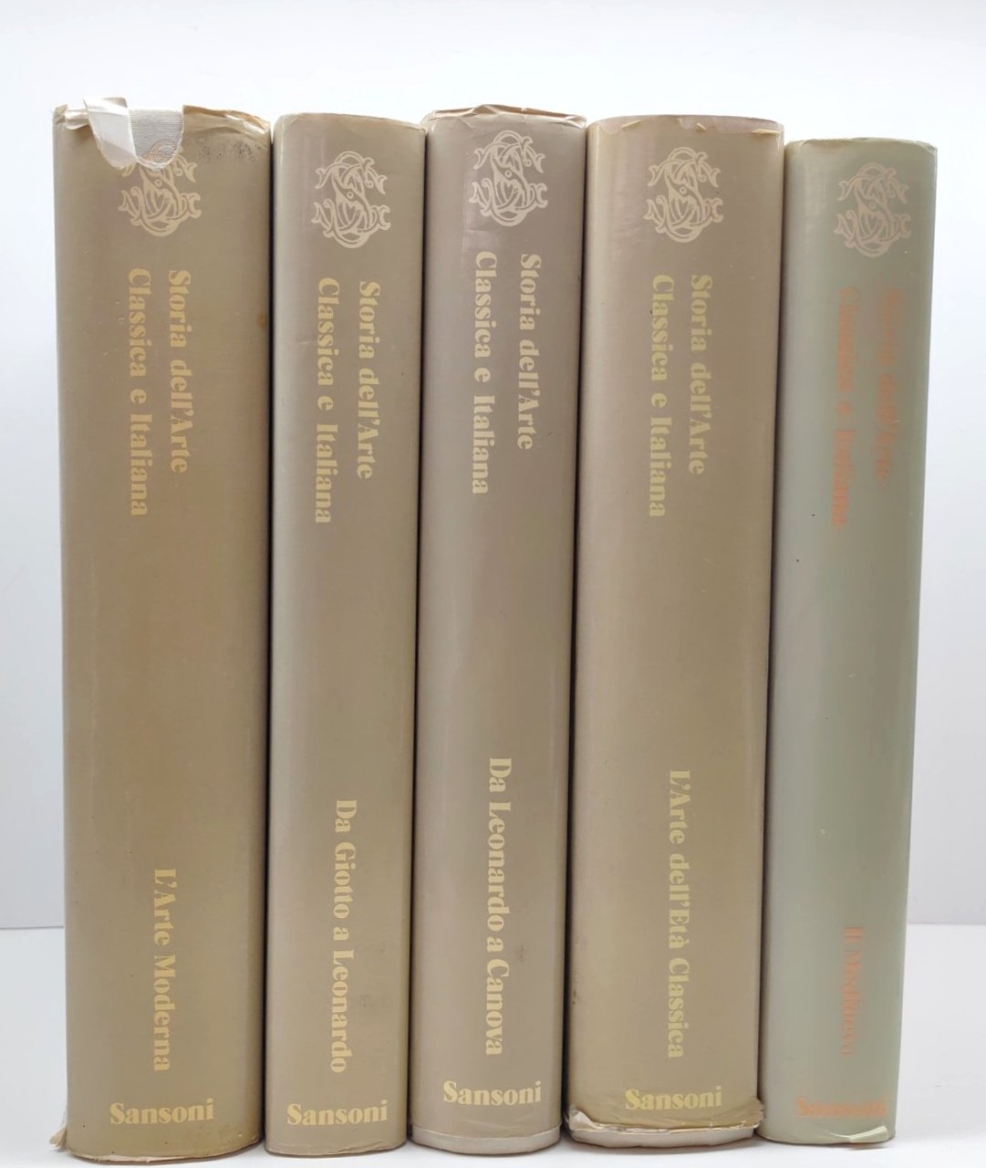 Storia dell'arte classica italiana cinque volumi Sansoni edizione aggiornata 1978-1980