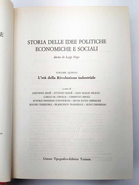 Storia delle idee politiche economiche e sociali L. Firpo UTET …
