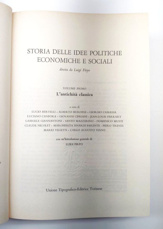 Storia delle idee politiche economiche e sociali L. Firpo UTET …