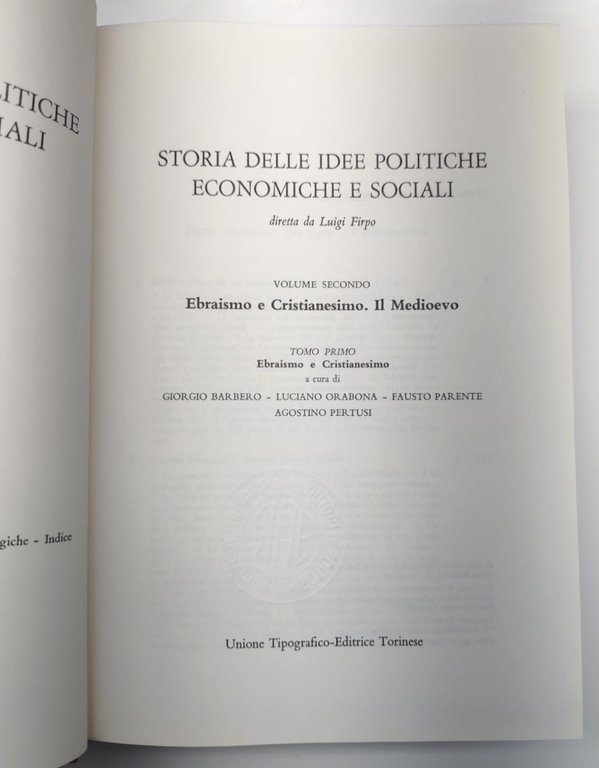 Storia delle idee politiche economiche e sociali L. Firpo UTET …