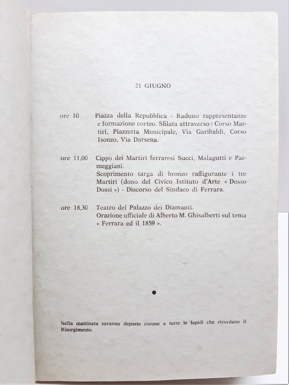 Storia Ferrara Celebrazioni I° Centenario Dell'unità d'Italia 1859-1959 ill. Nemesio … | Immagine Gallery 2