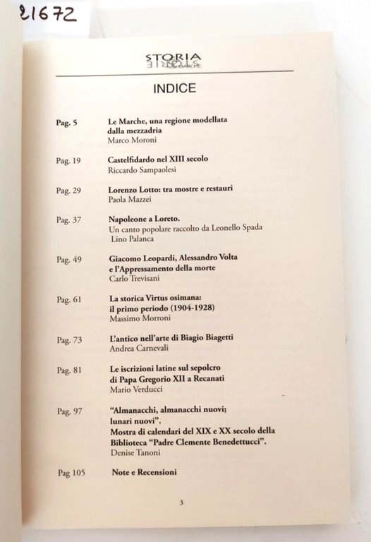 Storia & storia nelle Marche società cultura migrazioni Spazio Cultura …