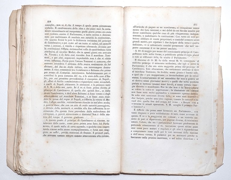 Sull'Istoria moderna del Regno di Sicilia nel memorie segrete dell'abate …