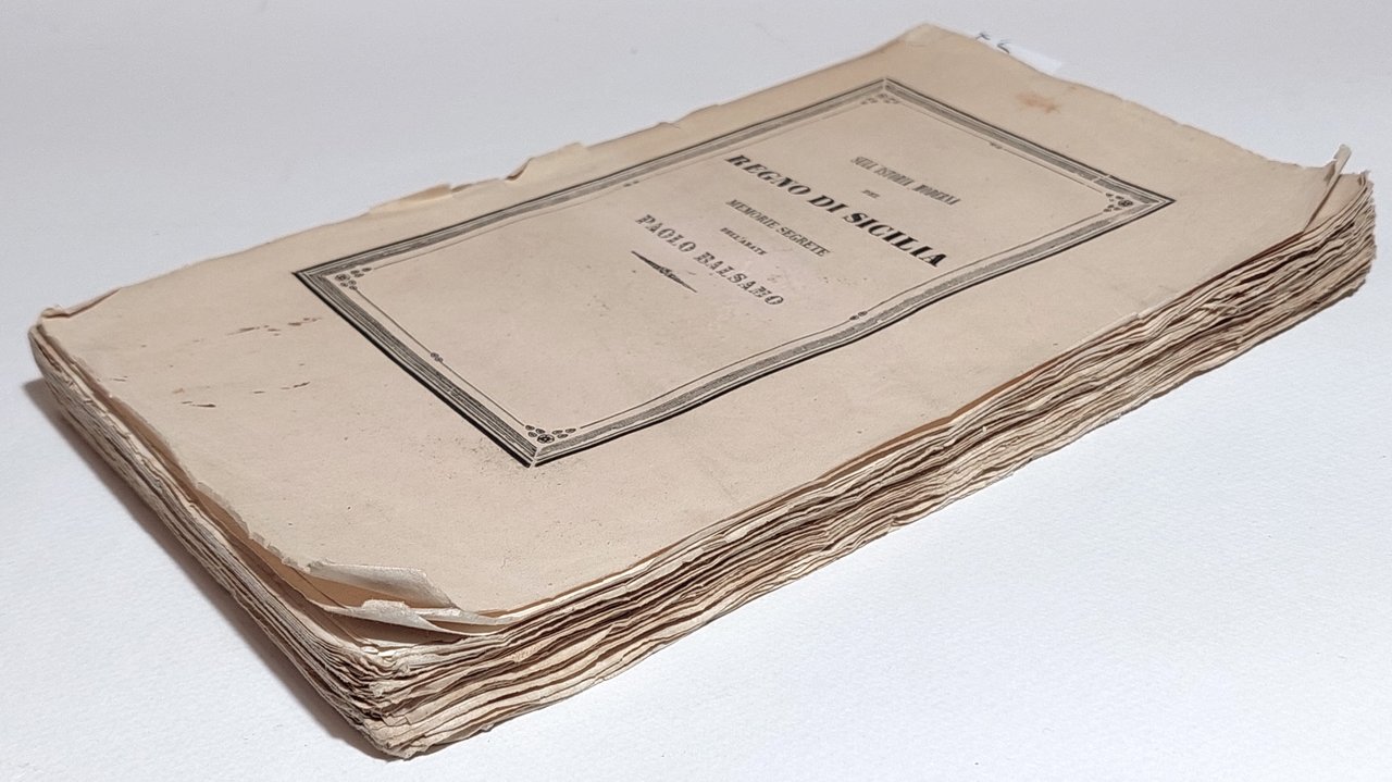 Sull'Istoria moderna del Regno di Sicilia nel memorie segrete dell'abate …