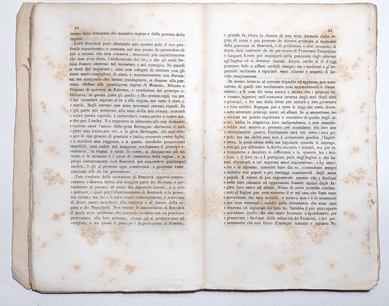 Sull'Istoria moderna del Regno di Sicilia nel memorie segrete dell'abate …