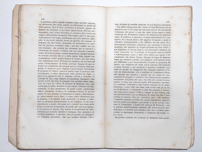 Sull'Istoria moderna del Regno di Sicilia nel memorie segrete dell'abate …