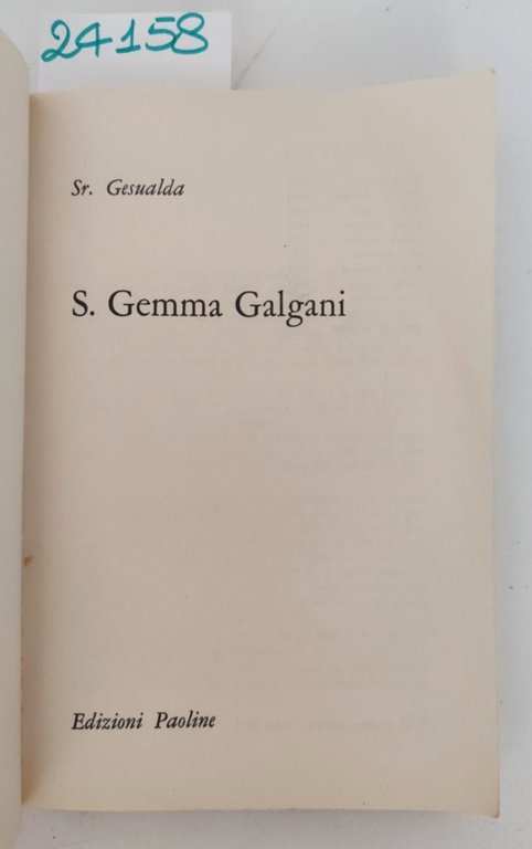 Suor Gesualda Santa Gemma Galgani Paoline 11° edizione 1979. | Immagine Gallery 3