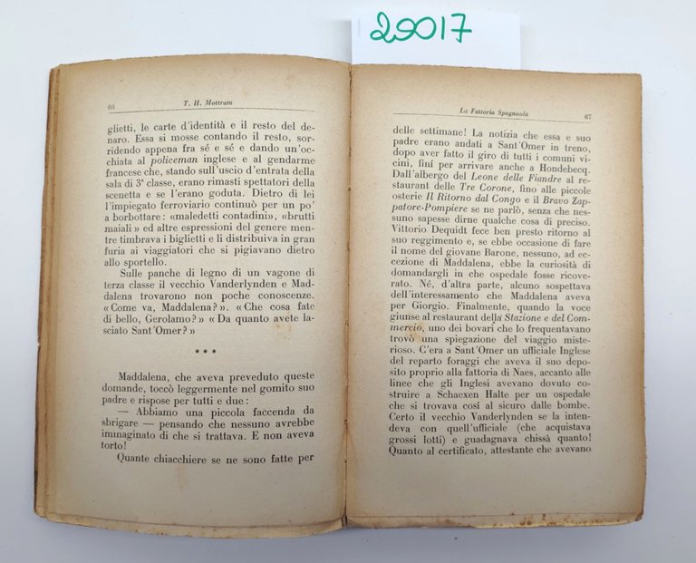 T. H. Mottram La fattoria spagnuola Mondadori 1930
