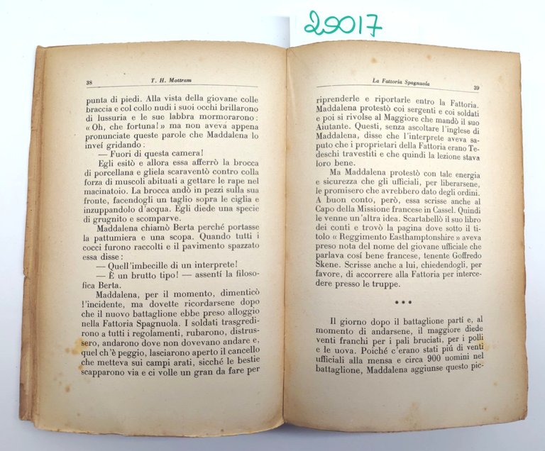 T. H. Mottram La fattoria spagnuola Mondadori 1930