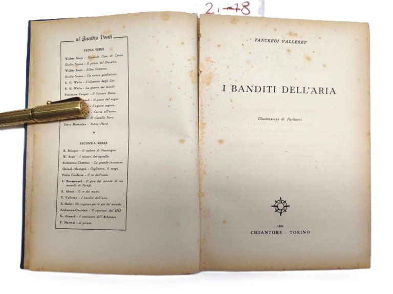 T. Vallerey I banditi dell'aria Cantore 1° edizione 1950