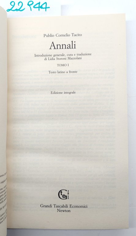 Tacito Annali 2 volumi tascabili economici Newton 1° edizione 1995 | Immagine Gallery 2