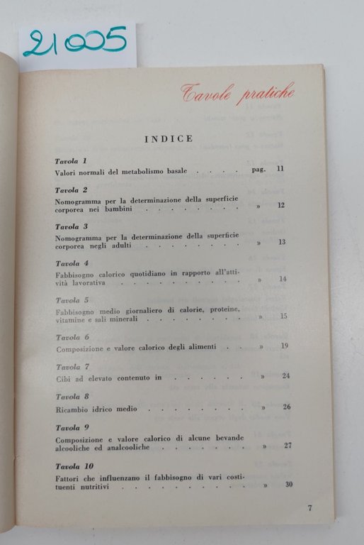 Tavole pratiche Selecta 1967 volume 4 Vister