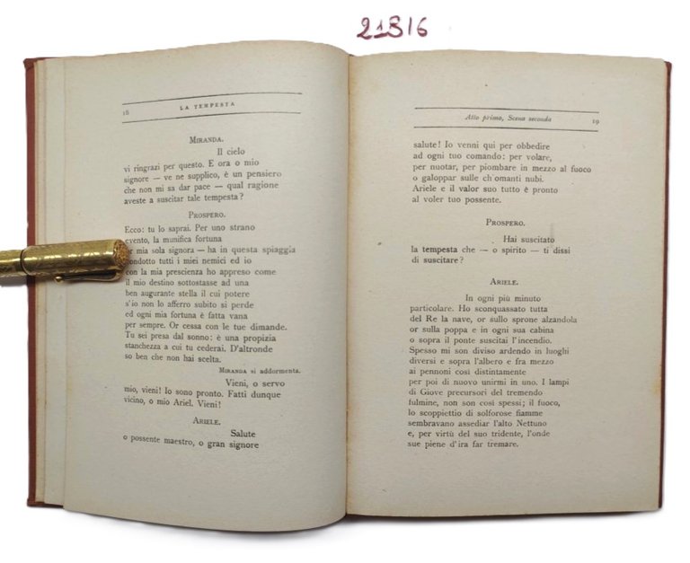 Teatro di Shakespeare La tempesta commedia in cinque atti Garzanti …