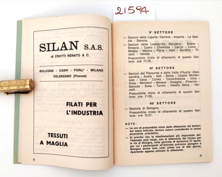 Tessera associazione nazionale alpini 42° adunata Bologna 1969