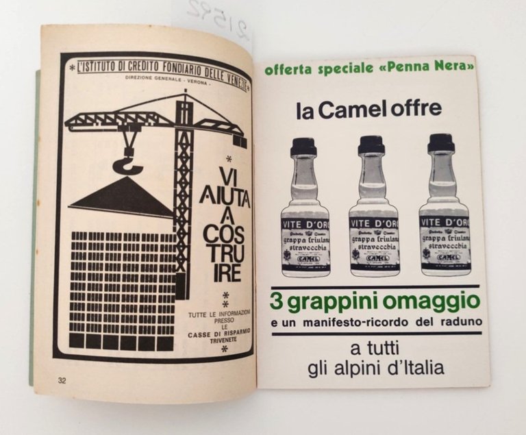 Tessera associazione nazionale alpini 45° adunata Milano 1972